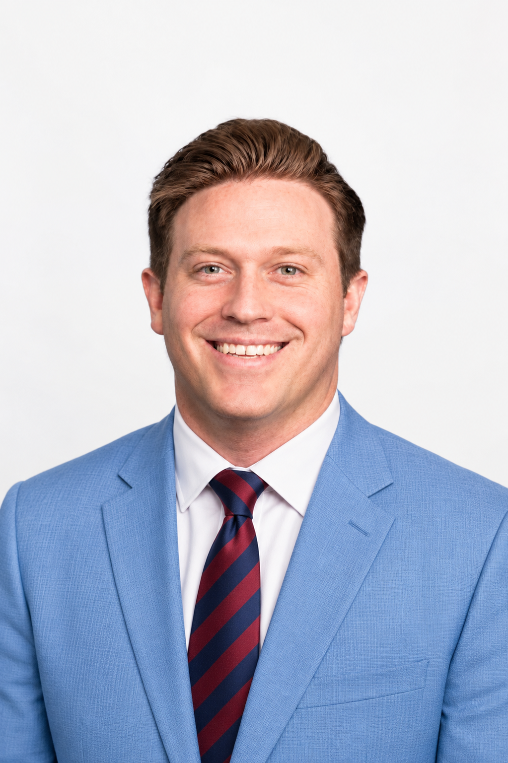 Friendly Corporate Headshot in Blue Suit